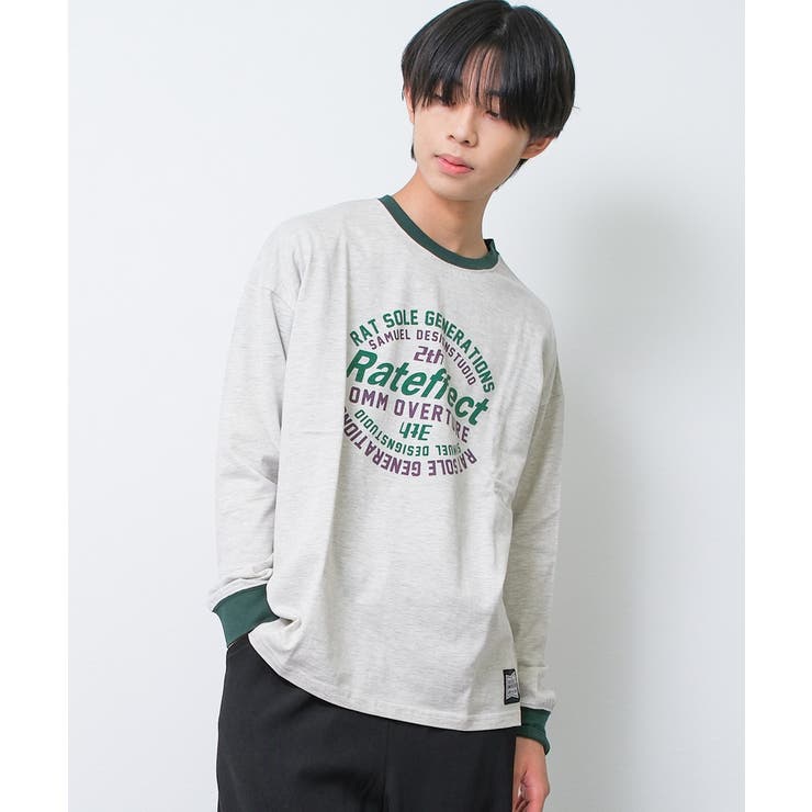 オートミール | 2th RateffectビッグロングTシャツ トップス | 子ども服 SHUSHU