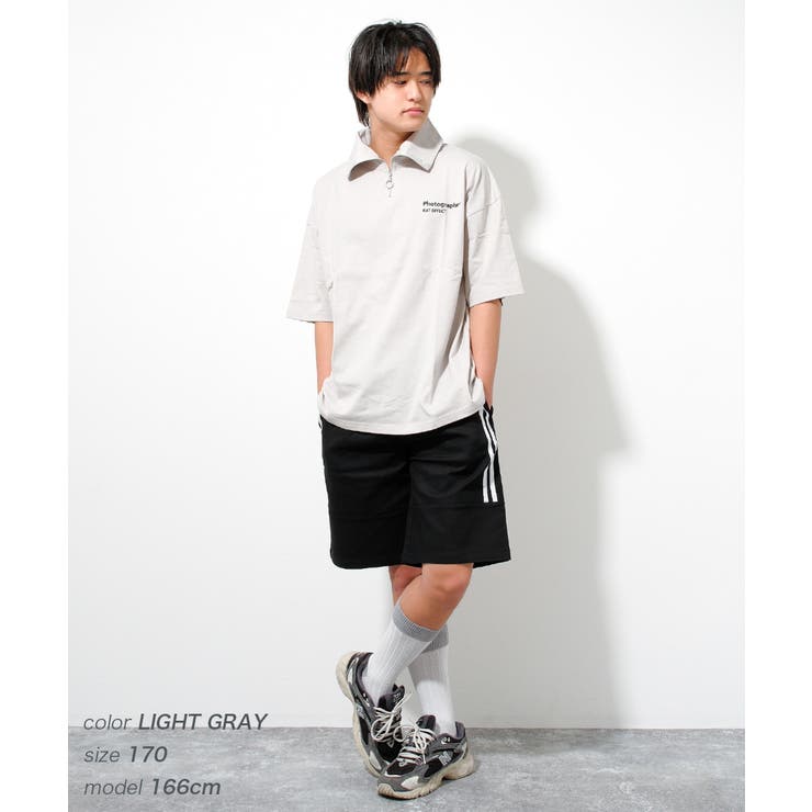ハーフジップTシャツ トップス 半袖[品番：SHUK0001572]｜子ども