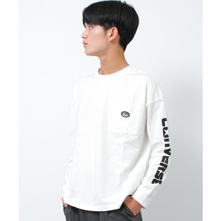 CONVERSE 別注ポケット付袖ロゴロングTシャツ カットソー | 子ども服 SHUSHU | 詳細画像4 