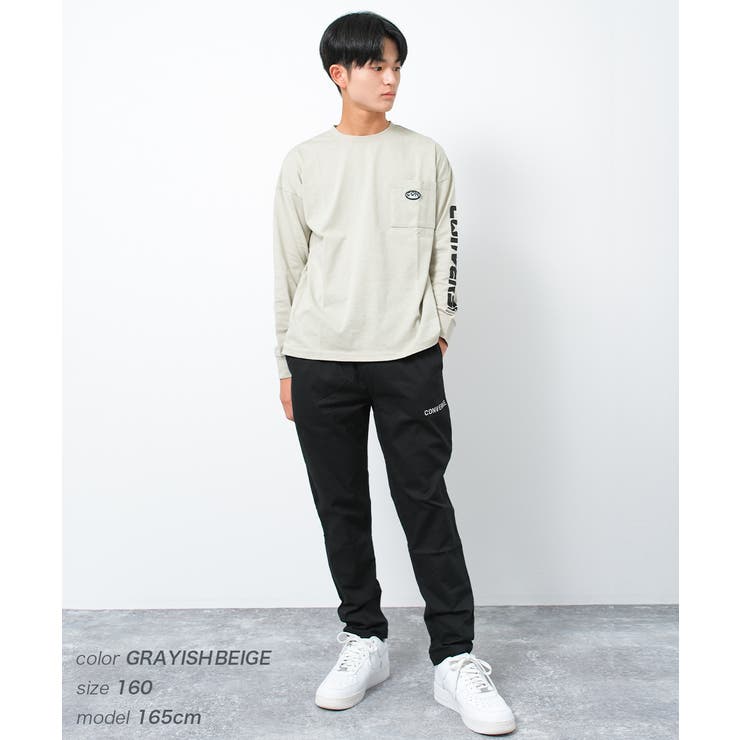 CONVERSE 別注ポケット付袖ロゴロングTシャツ カットソー | 子ども服 SHUSHU | 詳細画像5 