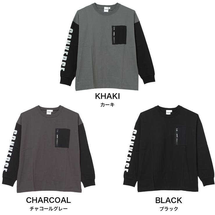 CONVERSE 別注CONVERSEポケット付袖ロゴロングTシャツ カットソー | 子ども服 SHUSHU | 詳細画像9 
