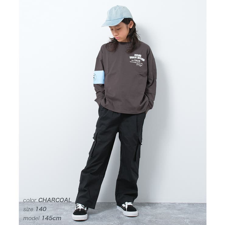 CONVERSE 別注袖ラインプリントロングTシャツ カットソー | 子ども服 SHUSHU | 詳細画像8 