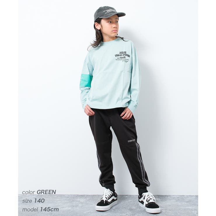 CONVERSE 別注袖ラインプリントロングTシャツ カットソー | 子ども服 SHUSHU | 詳細画像10 