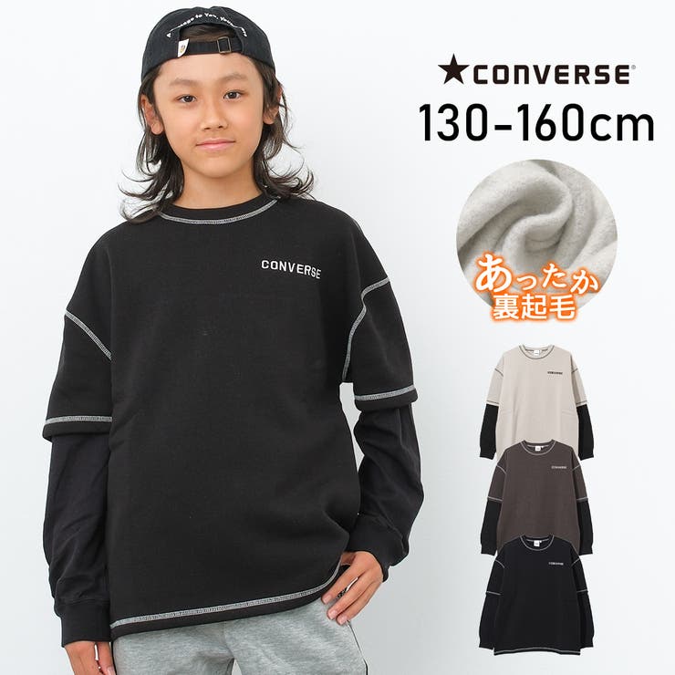 CONVERSE 別注レイヤード風裏起毛トレーナー トップス[品番 CONVERSE 別注レイヤード風裏起毛トレーナー トップス[品番