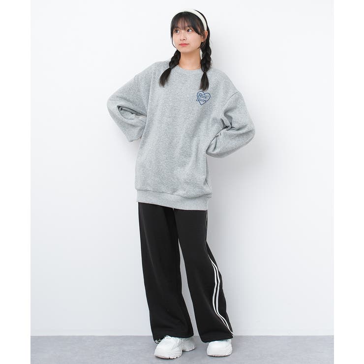 裏起毛サイドラインスウェットパンツ ボトムス あったか[品番