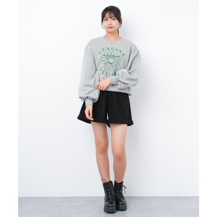 裏起毛フラワープリントプルオーバー トレーナー トップス | 子ども服 SHUSHU | 詳細画像6 