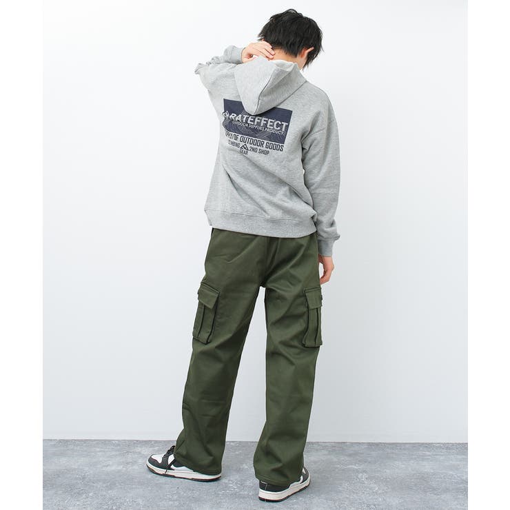 裏フリースワイドタックカーゴパンツ ボトムス 長ズボン[品番
