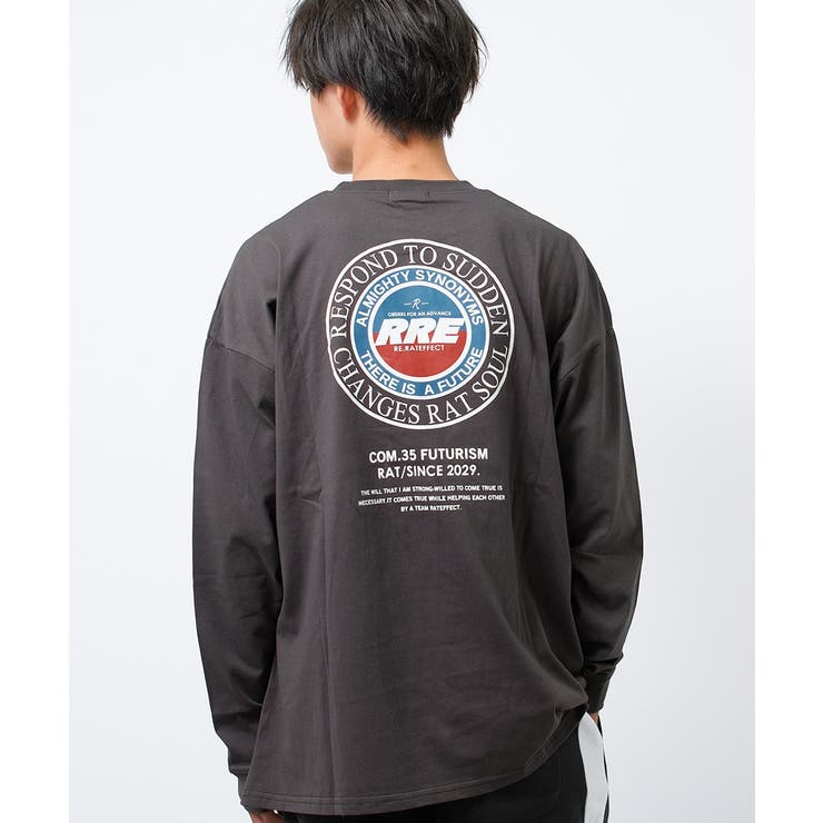 チャコールグレー | RREスーパービッグロングTシャツ トップス 長袖 | 子ども服 SHUSHU