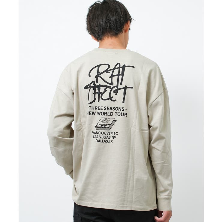 グレイッシュベージュ | THREE SEASONS ロゴスーパービッグロングTシャツ | 子ども服 SHUSHU