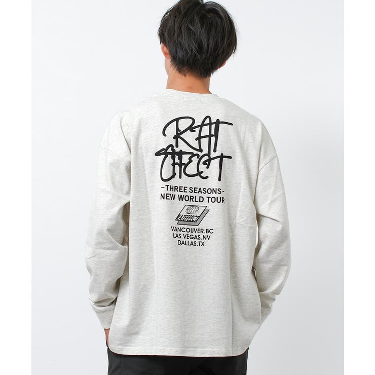 オートミール | THREE SEASONS ロゴスーパービッグロングTシャツ | 子ども服 SHUSHU