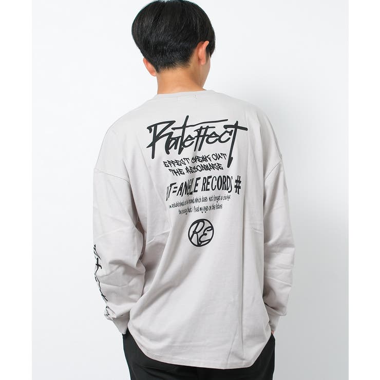 ライトグレー | ストリート袖ロゴスーパービッグロングTシャツ トップス 長袖 | 子ども服 SHUSHU