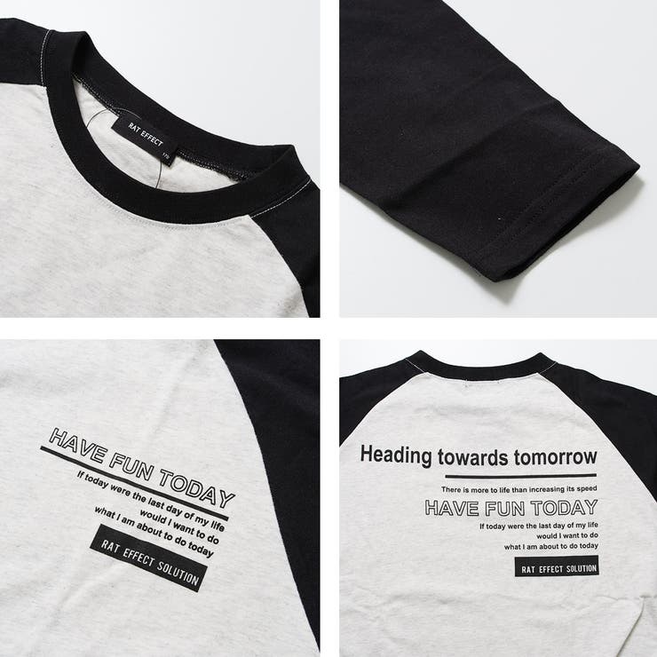 ラグランスリーブロゴロングTシャツ トップス ロンT | 子ども服 SHUSHU | 詳細画像12 