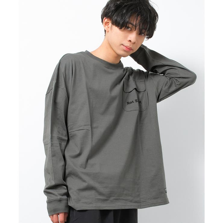 カーキ | フラップポケットロングTシャツ トップス ロンT | 子ども服 SHUSHU