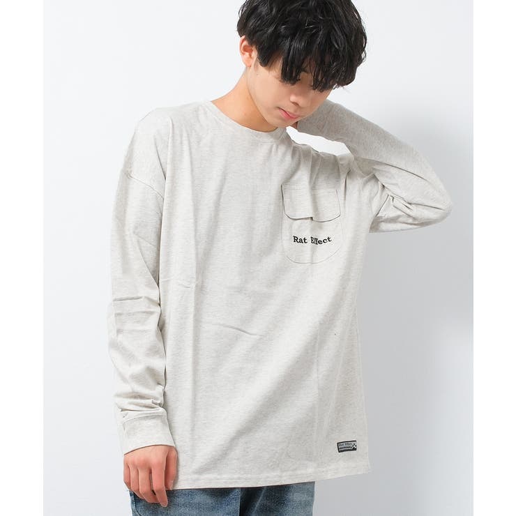 オートミール | フラップポケットロングTシャツ トップス ロンT | 子ども服 SHUSHU