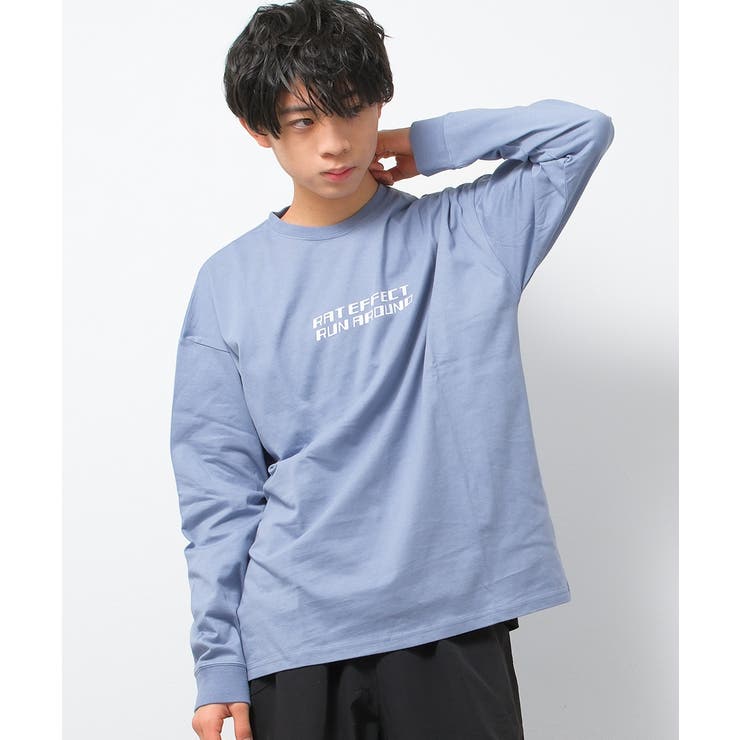 ライトブルー | RUN AROUNDロングTシャツ トップス | 子ども服 SHUSHU