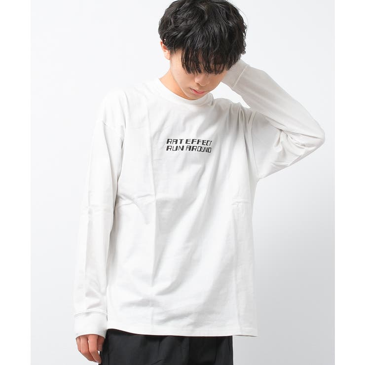 オフホワイト | RUN AROUNDロングTシャツ トップス | 子ども服 SHUSHU