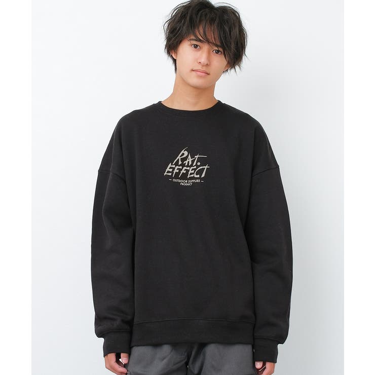 ブラック | 裏起毛MOUNTAINスーパービッグトレーナー トップス スウェット | 子ども服 SHUSHU