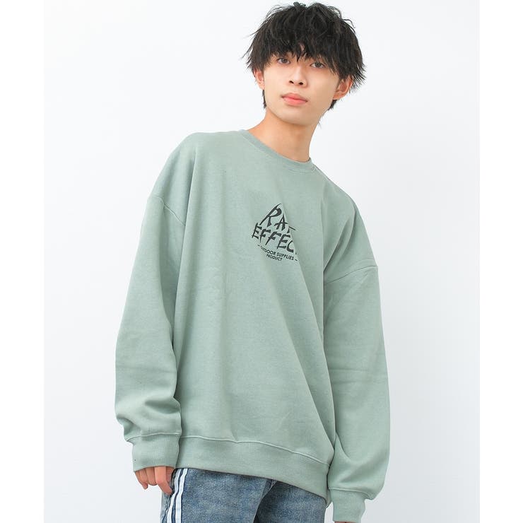 グリーン | 裏起毛MOUNTAINスーパービッグトレーナー トップス スウェット | 子ども服 SHUSHU