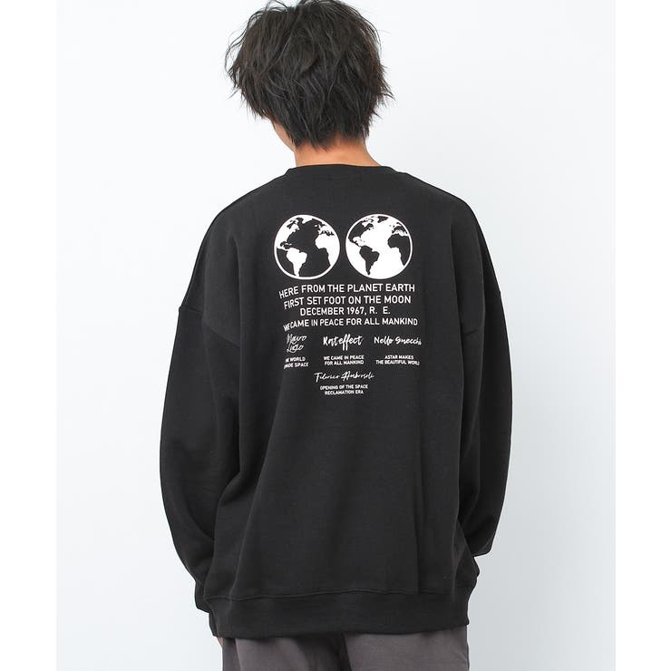 ブラック | 裏起毛RAT EARTHスーパービッグトレーナー トップス | 子ども服 SHUSHU