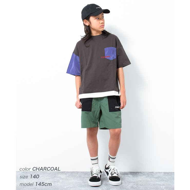 CONVERSE 別注フェイクレイヤードポケットTシャツ トップス | 子ども服 SHUSHU | 詳細画像4 