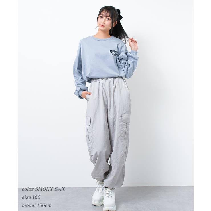 バックWOLFDOGプリントロングTシャツ トップス ロンT | 子ども服 SHUSHU | 詳細画像13 