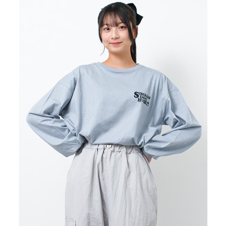 バックWOLFDOGプリントロングTシャツ トップス ロンT | 子ども服 SHUSHU | 詳細画像6 