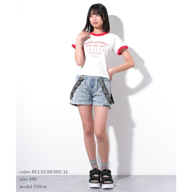 サス付デニムショートパンツ ボトムス 半ズボン | 子ども服 SHUSHU | 詳細画像6 