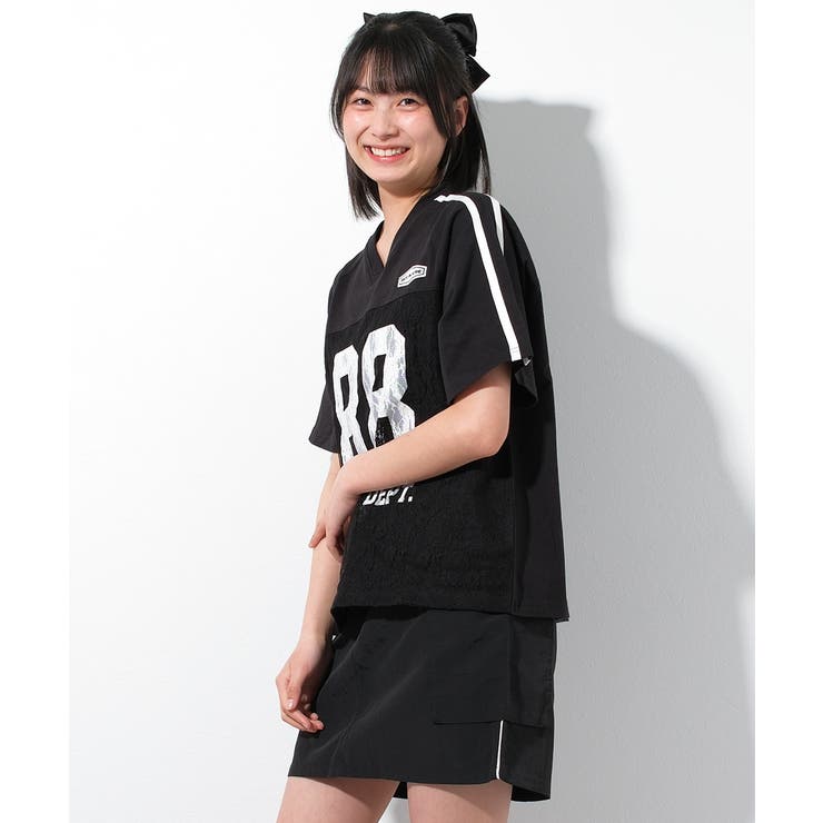 レースナンバリングTシャツ トップス 半袖 | 子ども服 SHUSHU | 詳細画像4 