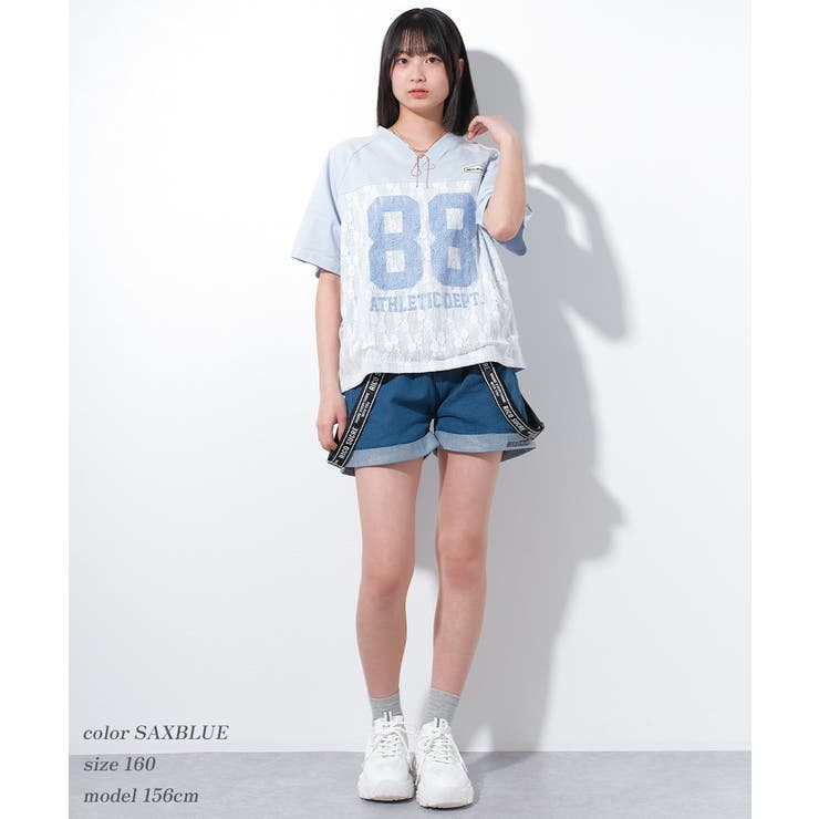 レースナンバリングTシャツ トップス 半袖 | 子ども服 SHUSHU | 詳細画像8 