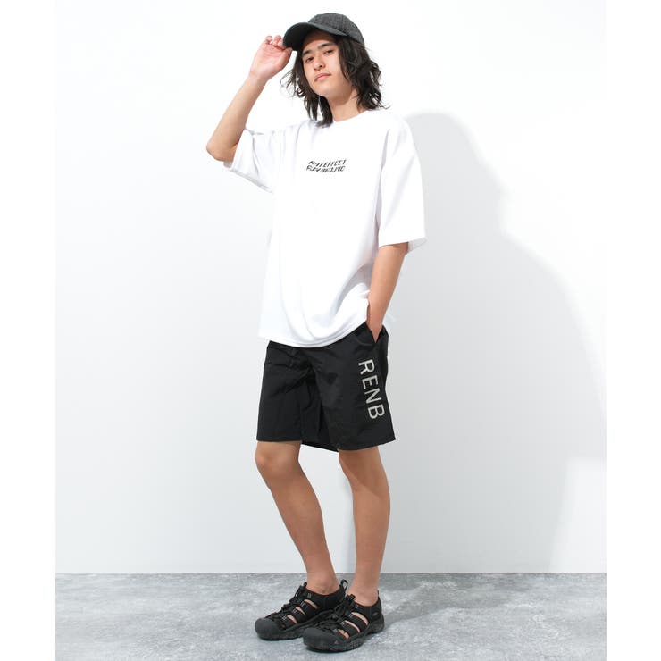 縦ロゴプリントスイムショートパンツ 水着 ビーチパンツ | 子ども服 SHUSHU | 詳細画像3 