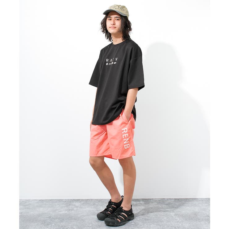 縦ロゴプリントスイムショートパンツ 水着 ビーチパンツ | 子ども服 SHUSHU | 詳細画像6 