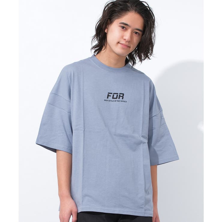 ライトブルー | FORバックプリントスーパービッグTシャツ トップス 半袖 | 子ども服 SHUSHU