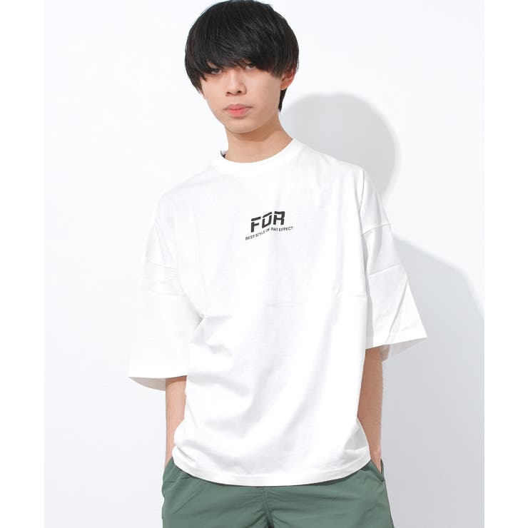 オフホワイト | FORバックプリントスーパービッグTシャツ トップス 半袖 | 子ども服 SHUSHU