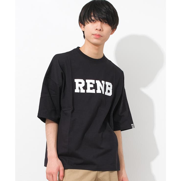 ブラック | ロゴプリントスーパービッグ半袖Tシャツ トップス 半袖 | 子ども服 SHUSHU