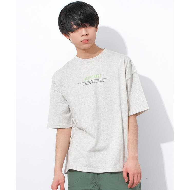 オートミール | マウンテンプリントTシャツ トップス 半袖 | 子ども服 SHUSHU