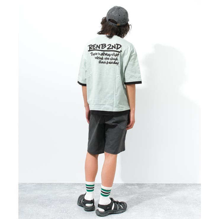 レイヤード風バックプリントTシャツ トップス 半袖 | 子ども服 SHUSHU | 詳細画像8 