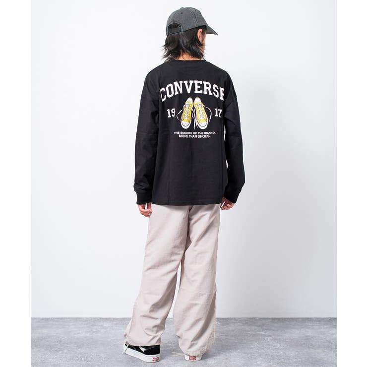 CONVERSE 別注スニーカーロゴプリントロングTシャツ カットソー | 子ども服 SHUSHU | 詳細画像6 