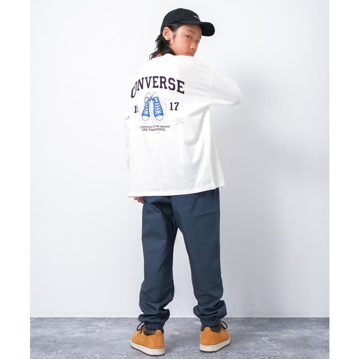 CONVERSE 別注スニーカーロゴプリントロングTシャツ カットソー | 子ども服 SHUSHU | 詳細画像10 