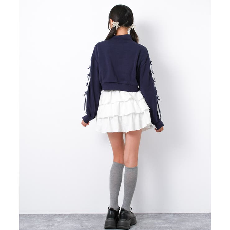 リボンショートジャケット アウター 裏起毛 | 子ども服 SHUSHU | 詳細画像13 