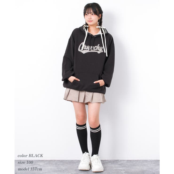裏起毛配色ルーズフーディー トップス あったか | 子ども服 SHUSHU | 詳細画像3 