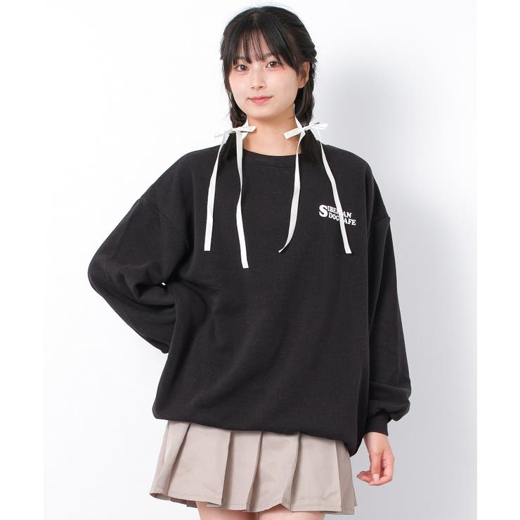 裏起毛ウルフプリントトレーナー トップス あったか | 子ども服 SHUSHU | 詳細画像4 