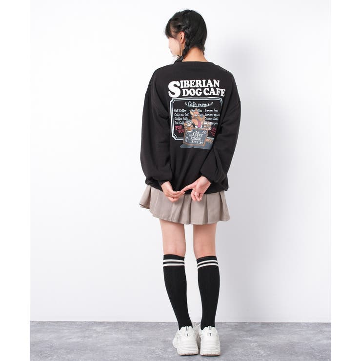 裏起毛ウルフプリントトレーナー トップス あったか | 子ども服 SHUSHU | 詳細画像10 