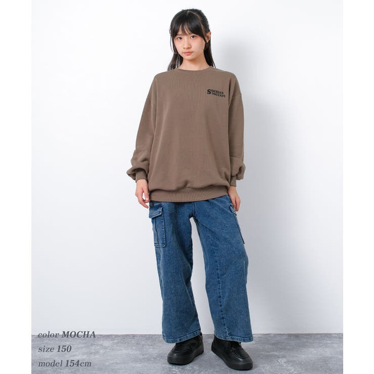 裏起毛ウルフプリントトレーナー トップス あったか | 子ども服 SHUSHU | 詳細画像11 