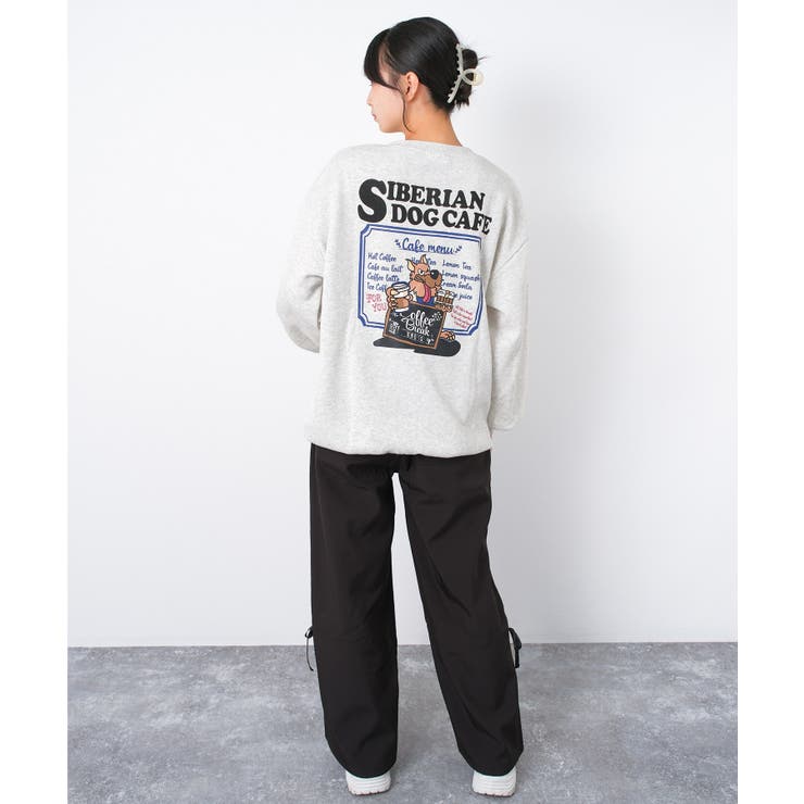 裏起毛ウルフプリントトレーナー トップス あったか | 子ども服 SHUSHU | 詳細画像7 