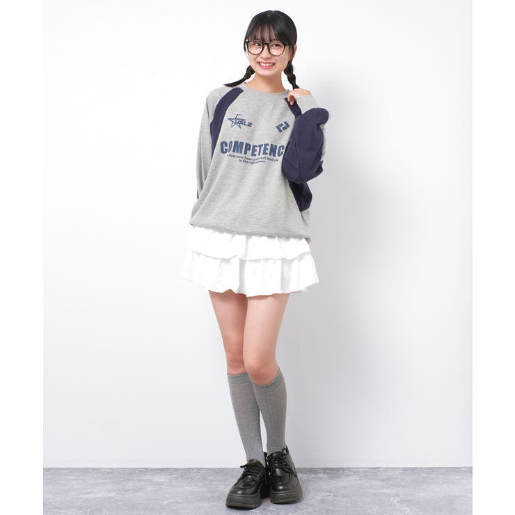 袖切替ラグラン配色プルオーバー トレーナー 裏毛 | 子ども服 SHUSHU | 詳細画像6 