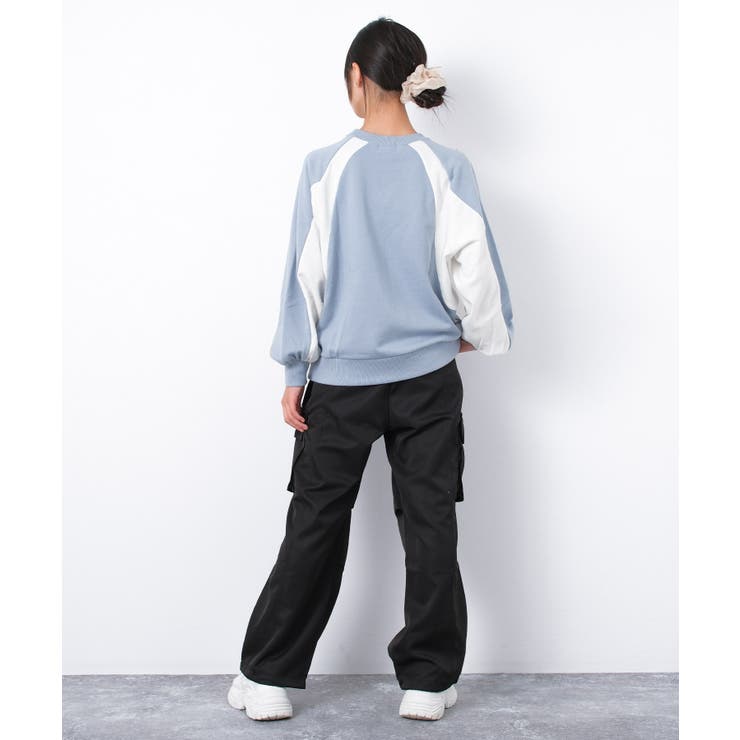 袖切替ラグラン配色プルオーバー トレーナー 裏毛 | 子ども服 SHUSHU | 詳細画像9 