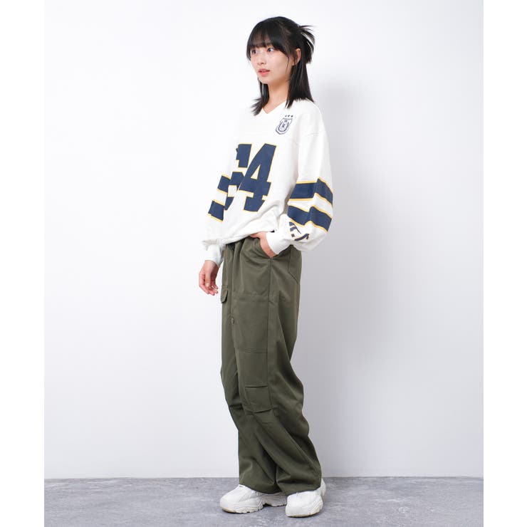 Vネック袖ラインナンバリングプルオーバー トレーナー 裏毛 | 子ども服 SHUSHU | 詳細画像5 