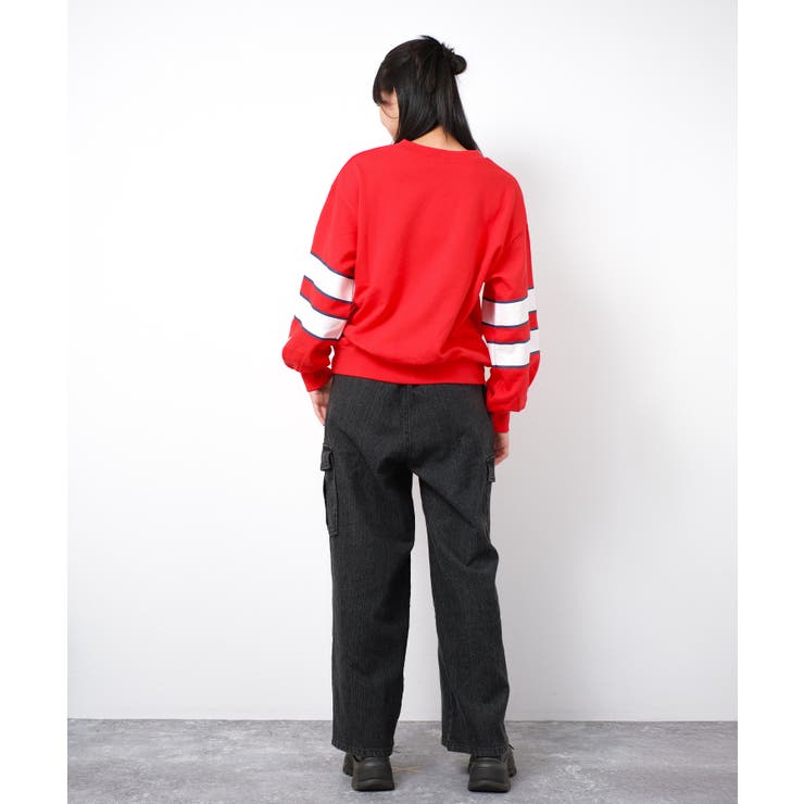 Vネック袖ラインナンバリングプルオーバー トレーナー 裏毛 | 子ども服 SHUSHU | 詳細画像7 