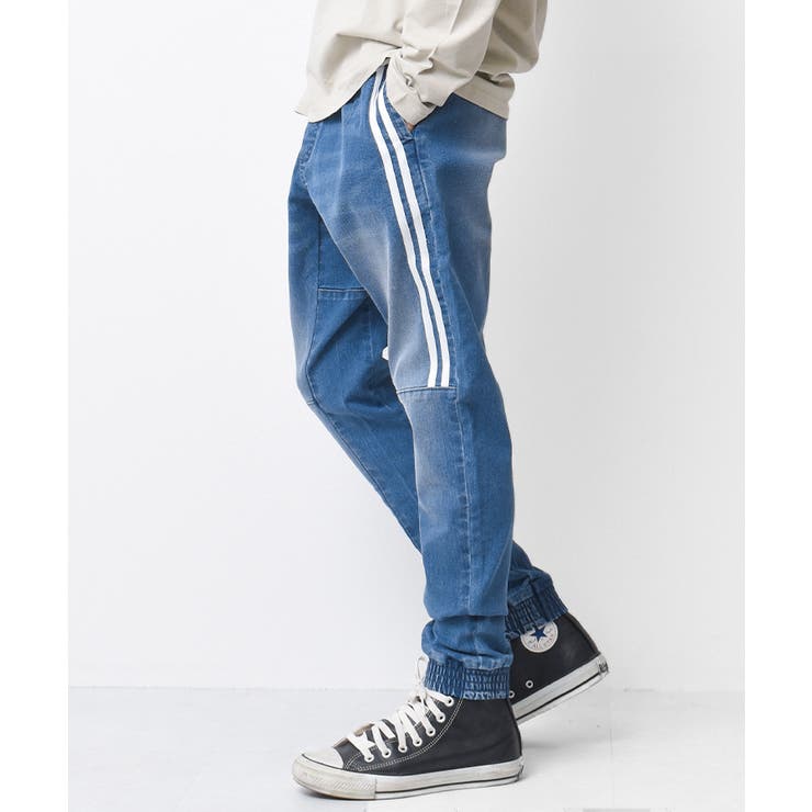 ブルー | デニムラインパンツ ボトムス 長ズボン | 子ども服 SHUSHU