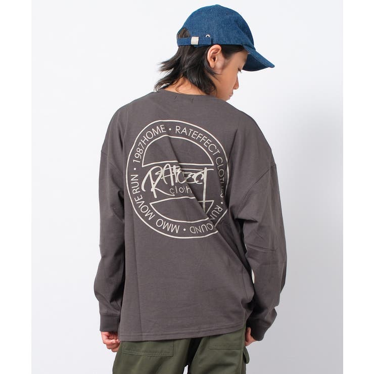 チャコールグレー | RATEFFECT CLOTHESスーパーBIGロングTシャツ トップス | 子ども服 SHUSHU